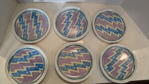 1987 Chaleur Judith Geiger Set Of 6 Salad Plates 8" Hard To Find, EUC, Southwest